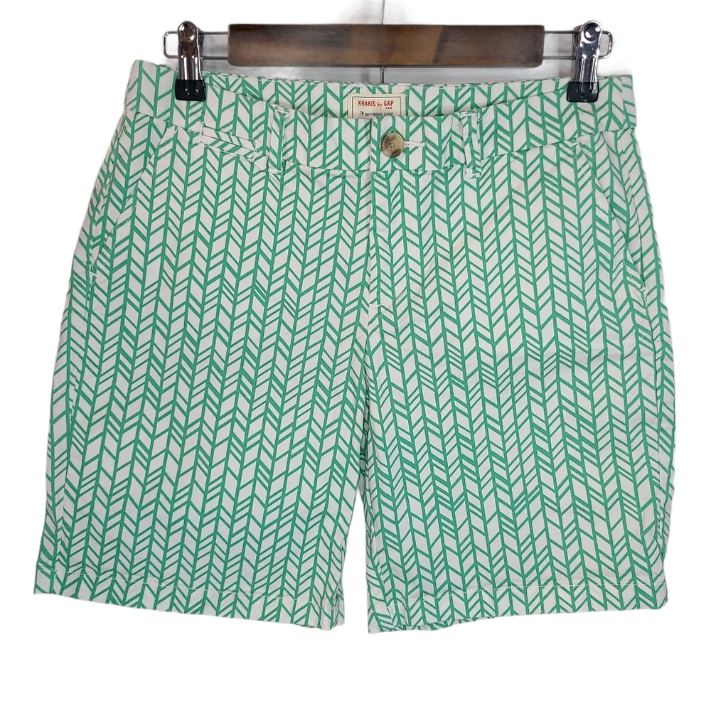 Khakis by Gap Green & White Boyfriend Short 2